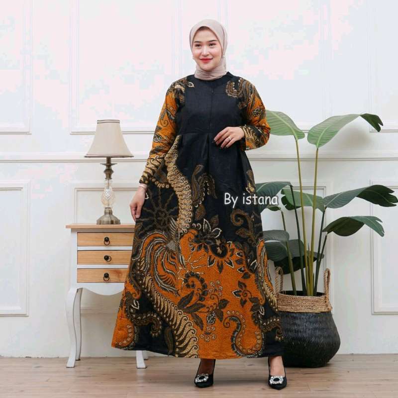 baju dress batik modern Sackdress Batik Modern Kombinasi Batik Modern Model Baju Sack Dress Brokat Baju Sackdress