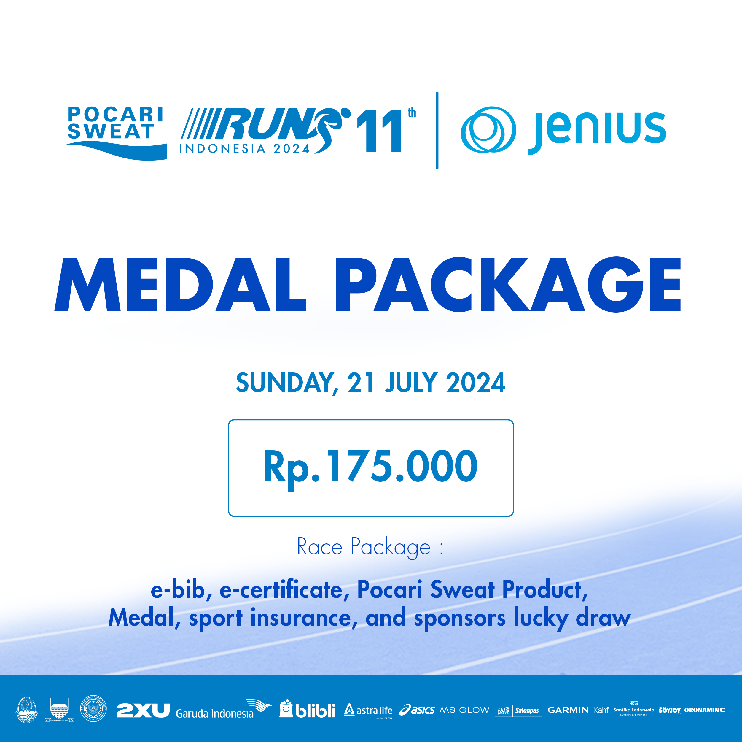 Jual Virtual Half Marathon Pocari Sweat Run 2024 Medal Package Free