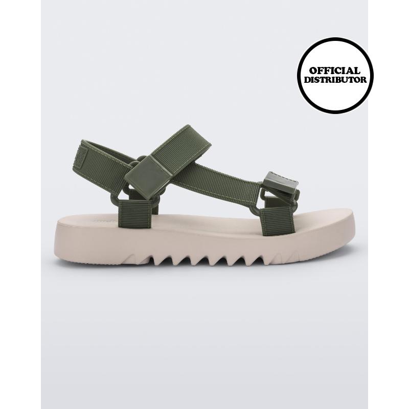 Mini Melissa Girls Flowing Papete Sandals in Beige