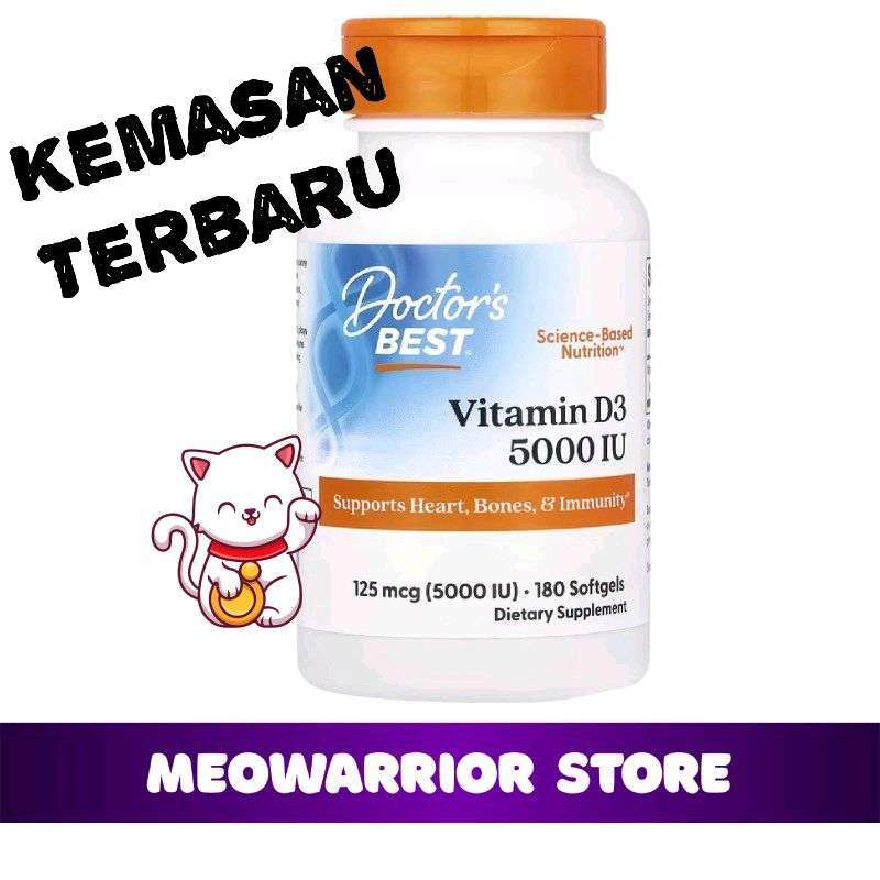 Jual Vitamin D3 5000 Iu Doctor Best 125 Mcg 360 180 Softgel Di