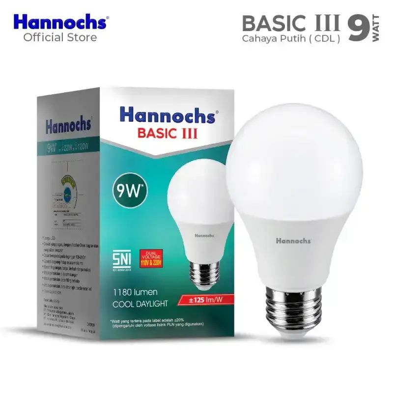 Led Basic Bulb Jual Hannochs Lampu Bohlam Led Basic Iii A Bulb 9w Cahaya Putih Di ...