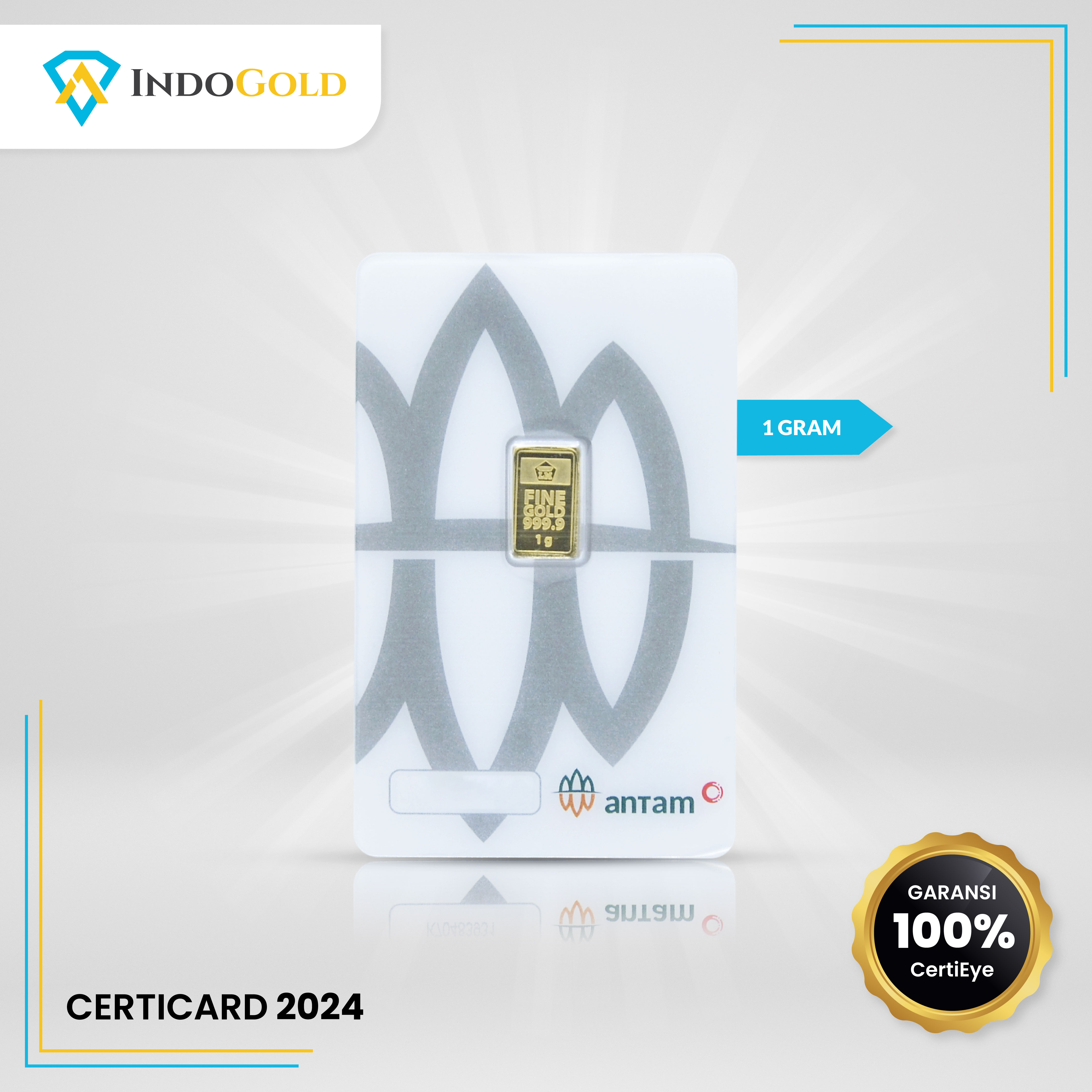 Promo Emas Antam Logam Mulia [1 g] Gold Diskon 12% di Seller IndoGold