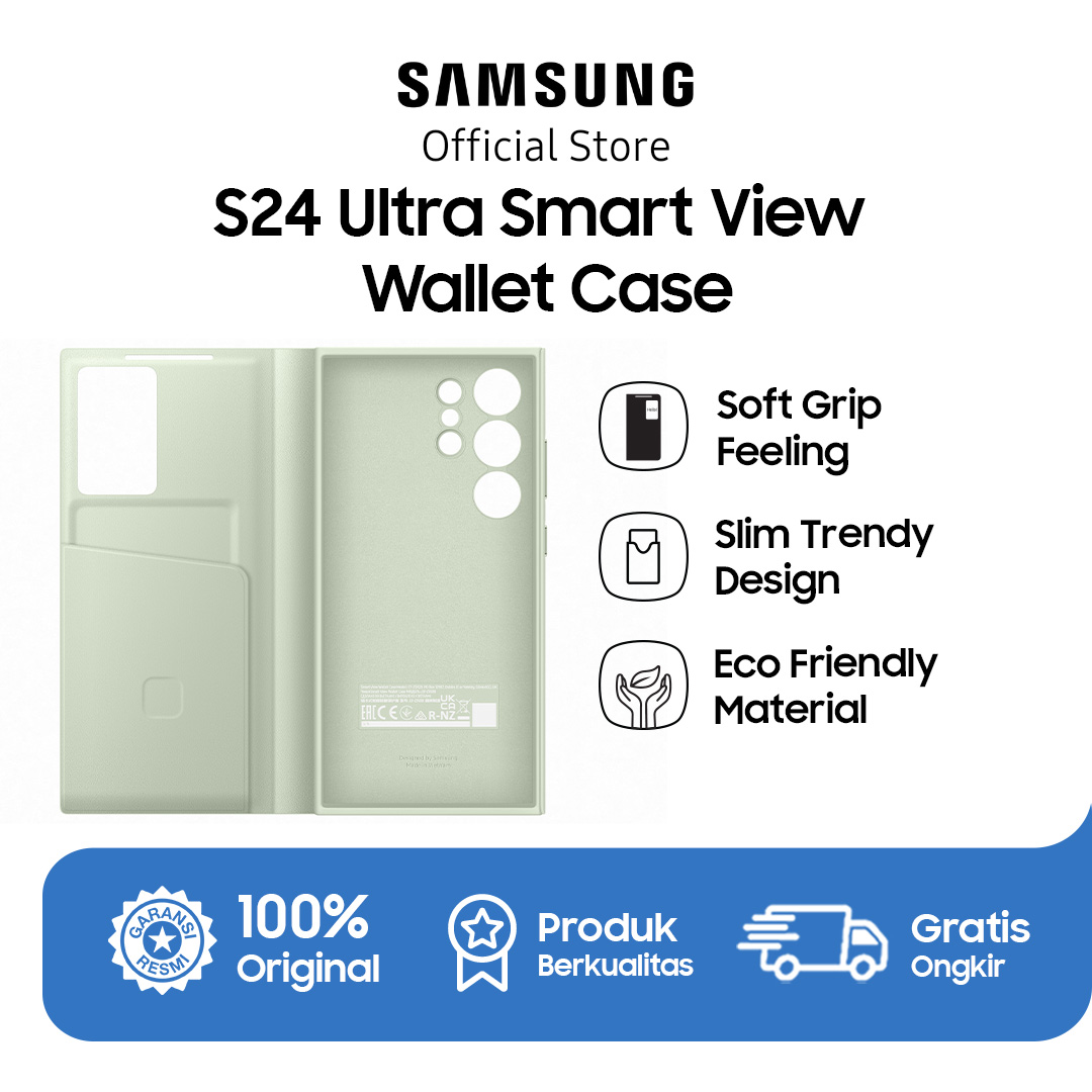 Jual Samsung Galaxy S24 Ultra 5G Accessories Smart View Wallet - Light  Green di Seller  - Gudang Blibli