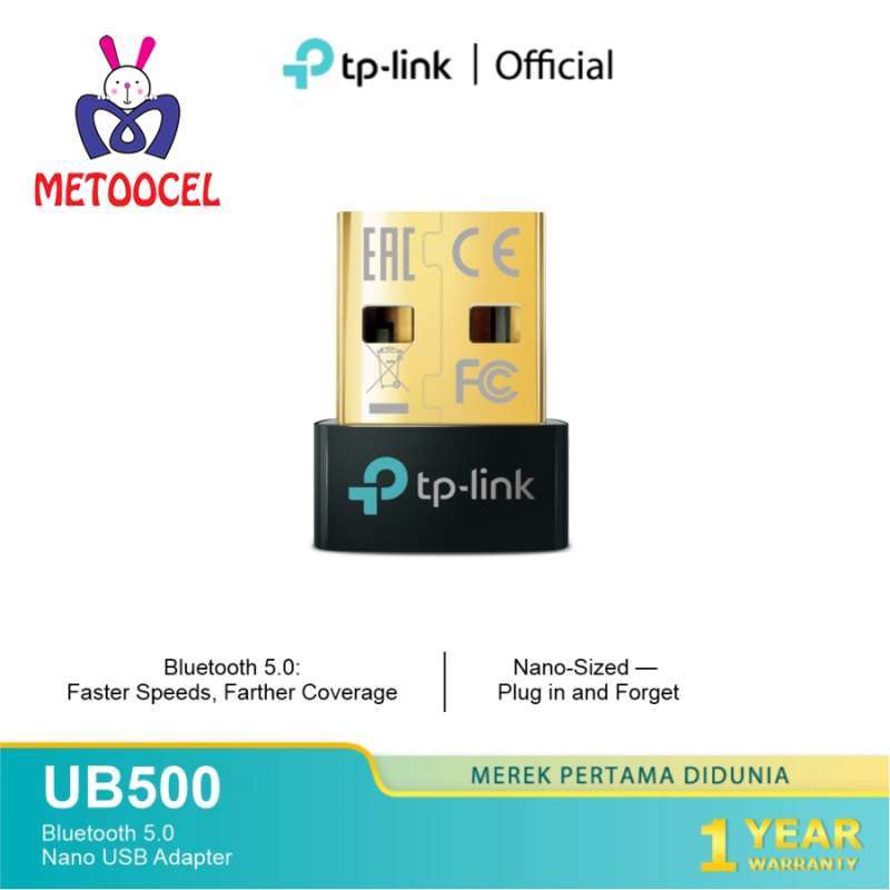 Dongle Bluetooth TP-LINK UB500 untuk Laptop atau PC dengan Teknologi Bluetooth 5.0 dan Desain Nano yang Hemat Energi, Kompatibel dengan Windows 11/10/8.1/7
