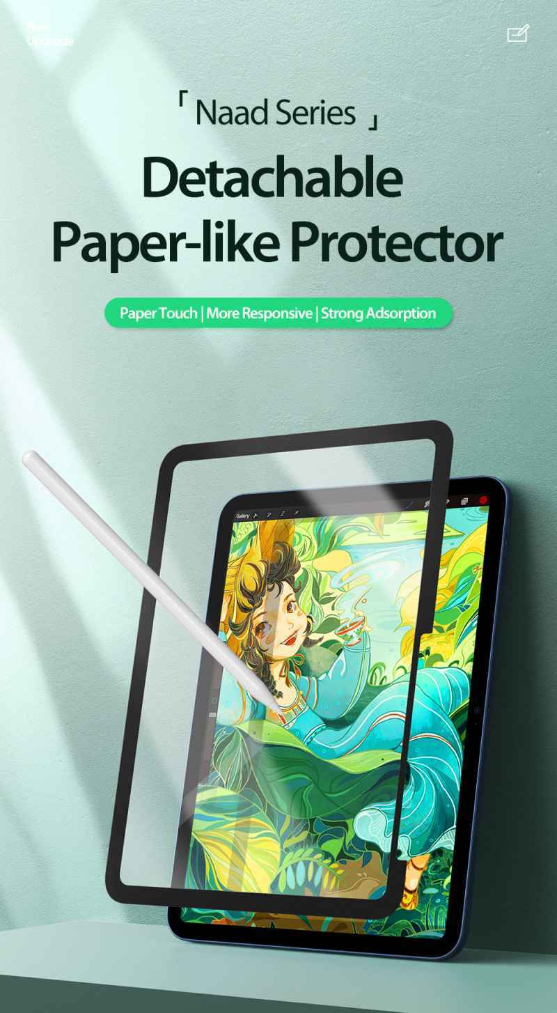 Dux Ducis Naad Anti Gores iPad 11 dengan Permukaan Seperti Kertas dan Teknologi Nano, Cocok untuk iPad 7-11. Ideal untuk Pengguna Kreatif dan Profesional