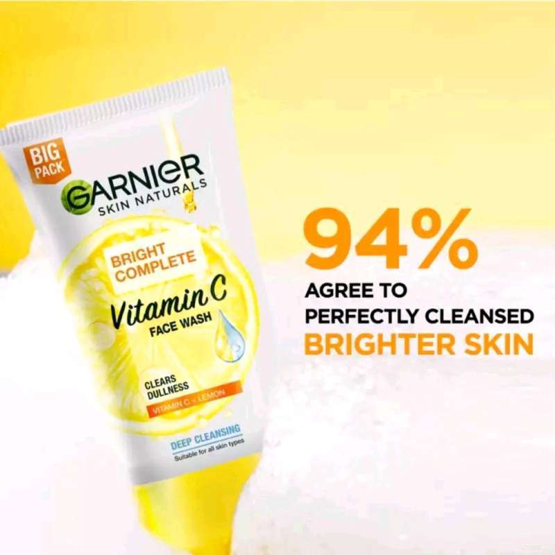 Jual GARNIER skin naturals BRIGHT COMPLETE vitamin C FACE WASH [ sabun
