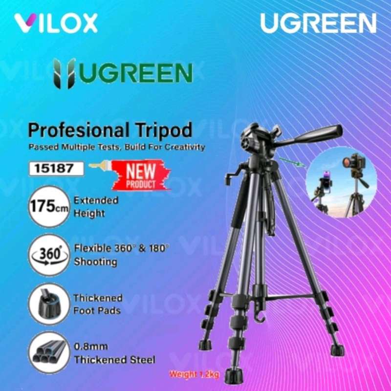 ugreen Tripod profesional camera DSLR monopod mirrorless hp portable