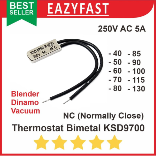 Aihasd KSD9700 40°C Temperaturschalter Thermostat 5A Schließer Schalter