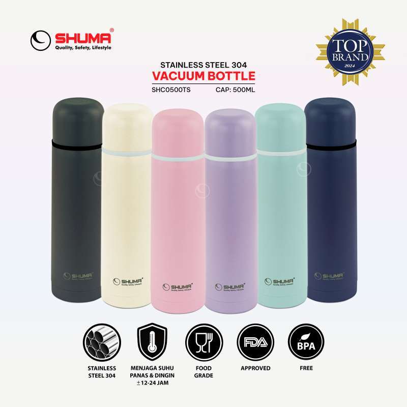 Shuma Termos Air Panas Color S/S Vacuum Flask 500 ml Stainless