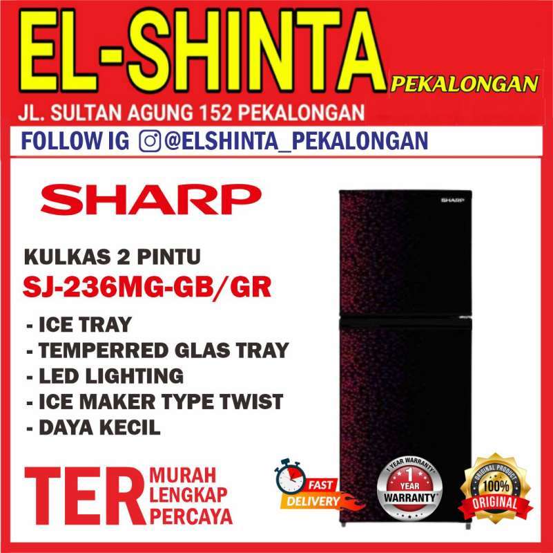 Sharp 236 Kulkas Sharp 236 🔥 - Harga Terbaik Juni 2026, Bisa Paylater!