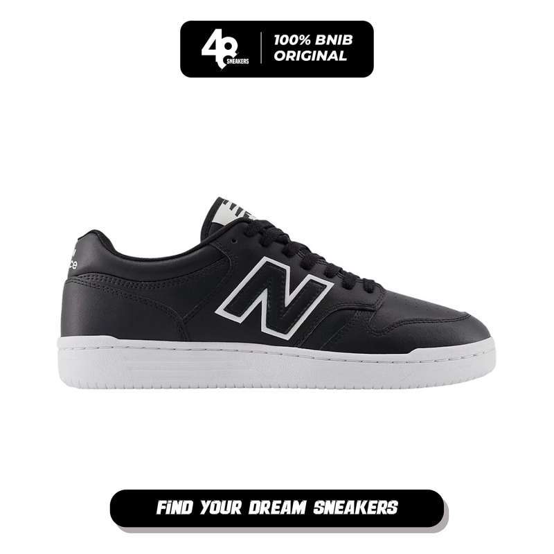 Sepatu Pria New Balance 480 Black White (BB480LBT) Original