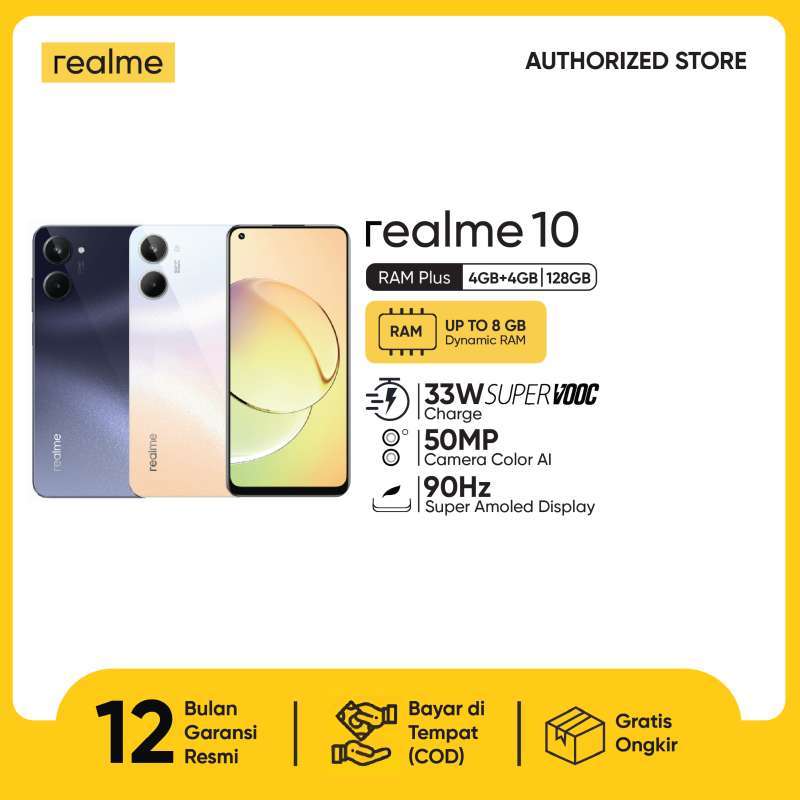 Jual realme 10 4+128GB Handphone | Helio G99 Chipset | 90Hz Super ...