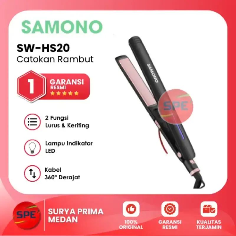 Sw Hs20 Jual Catokan Rambut Lurus Dan Keriting Samono Sw-hs20 / Swhs20 Garansi ...