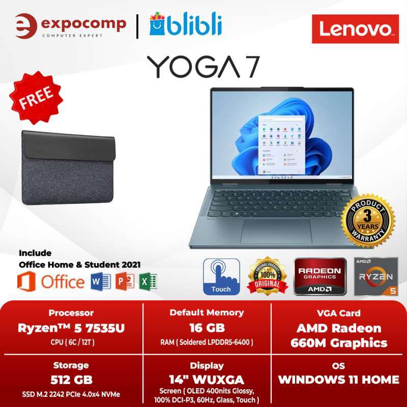 Dalle écran LCD Tactile Complet Pour Lenovo Yoga 7 14ARP8 (82YM) - Neuf - 14 Pouces