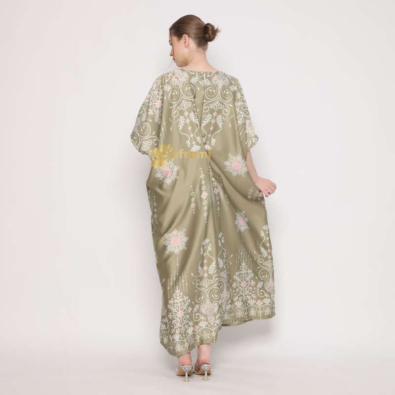 EF796 KAFTAN BATIK JUMBO WANITA KAFTAN LEBARAN KAFTAN BATIK SATIN PREMIUN KAFTAN MODERN KAFTAN MUSLIMAS