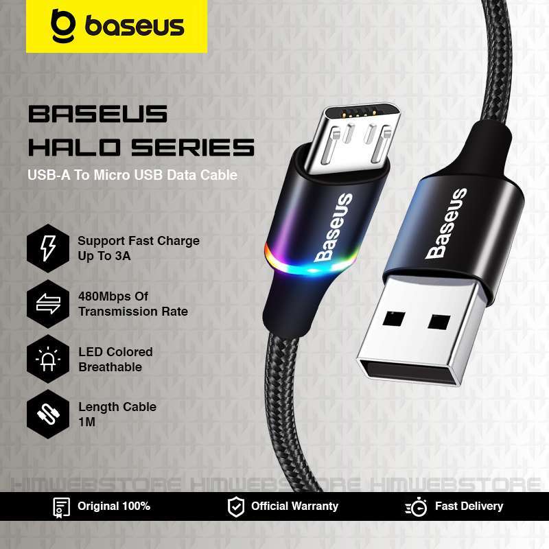 Jual Baseus Kabel Data Charger Halo Micro USB Fast Charging Samsung Android Di Seller Himtech Official Store - Kelapa Gading Timur, Kota Jakarta Utara | Blibli