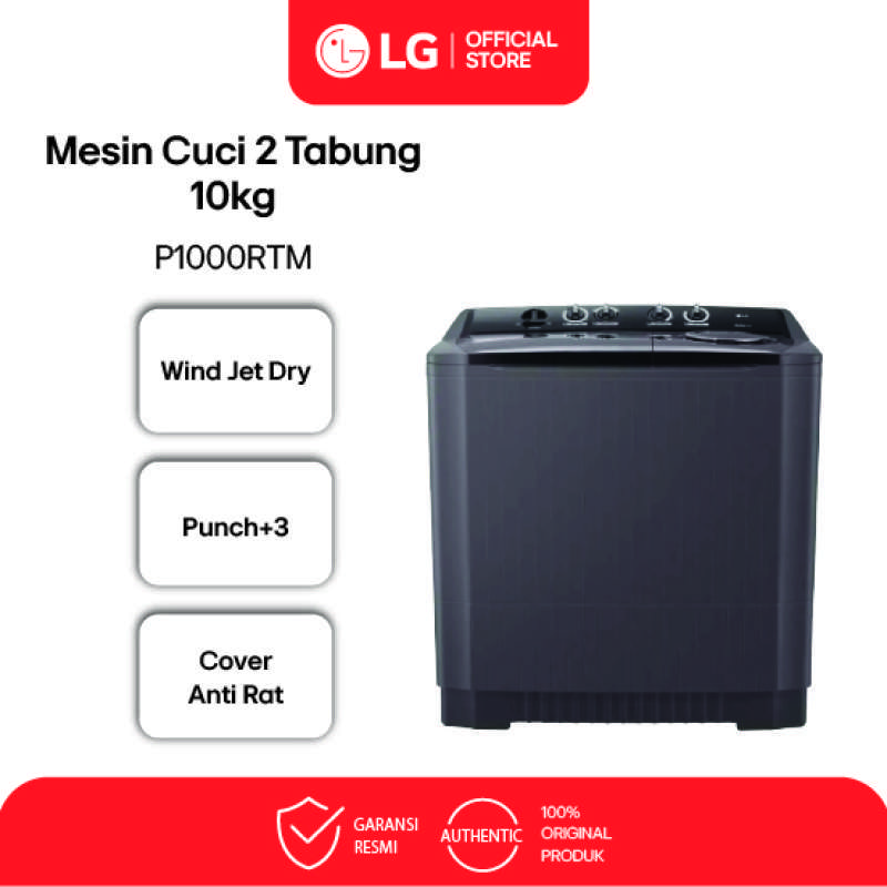 Promo Lg P1000rtm Mesin Cuci 2 Tabung [10 Kg] Diskon 38% Di Seller Lg ...