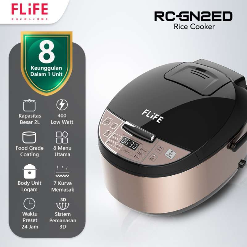 Jual FLIFE RCGN2ED RICE COOKER DIGITAL MULTIFUNGSI LOW WATT 2L di ...
