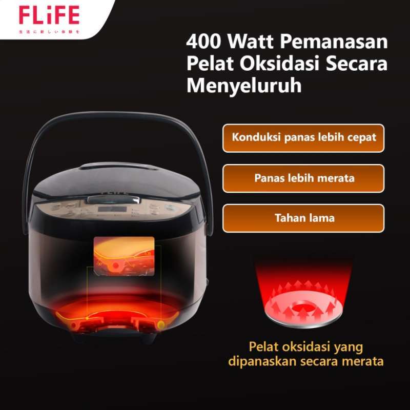 Jual FLIFE RCGN2ED RICE COOKER DIGITAL MULTIFUNGSI LOW WATT 2L di ...