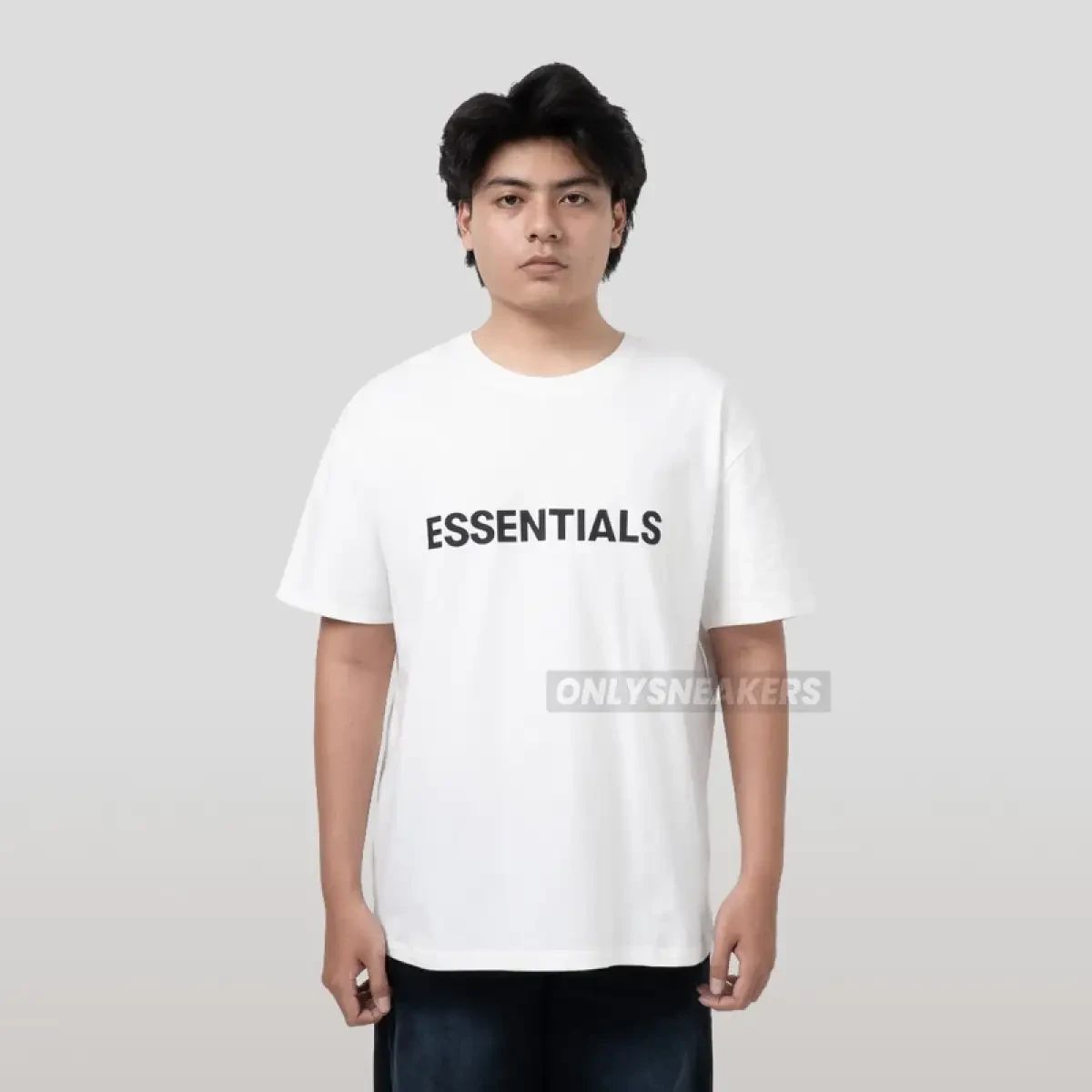 Jual Essentials Fog Silicon Applique Backprint White Tee Di Seller ...