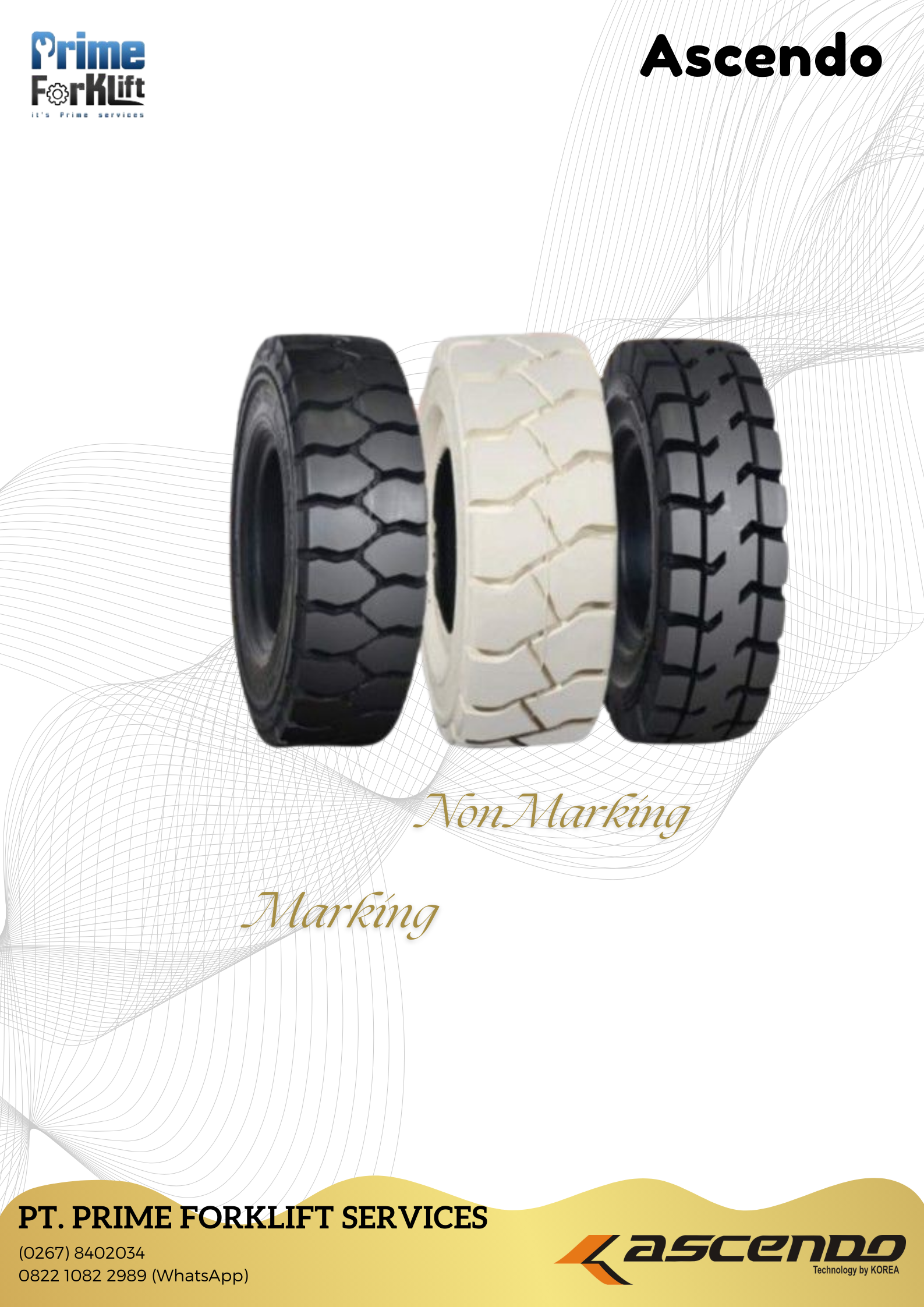 Jual Ban Forklift Ascendo Hitam 23x910 di Seller DISTRIBUTOR BAN