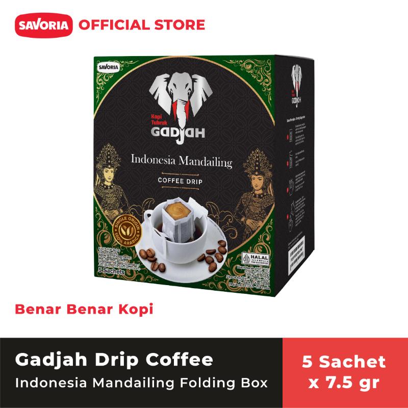 Jual Kopi Tubruk Gadjah Drip Indonesia Mandailing Box [5 Sachet X 7.5gr