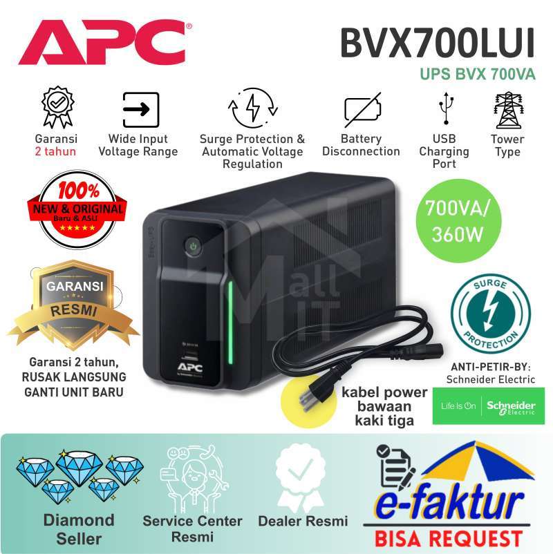 Jual Ups Apc Bvx700 Bvg700 700va 360w Bvx 700 Bvx-700 Bvg 700 Bvg-700 ...