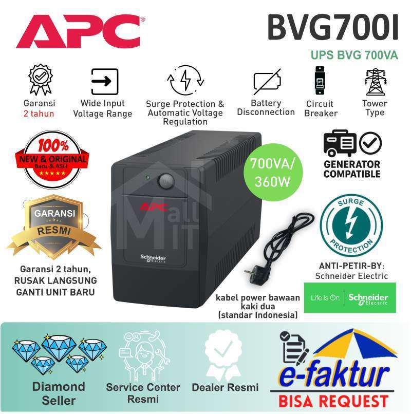 Jual Ups Apc Bvx700 Bvg700 700va 360w Bvx 700 Bvx-700 Bvg 700 Bvg-700 ...