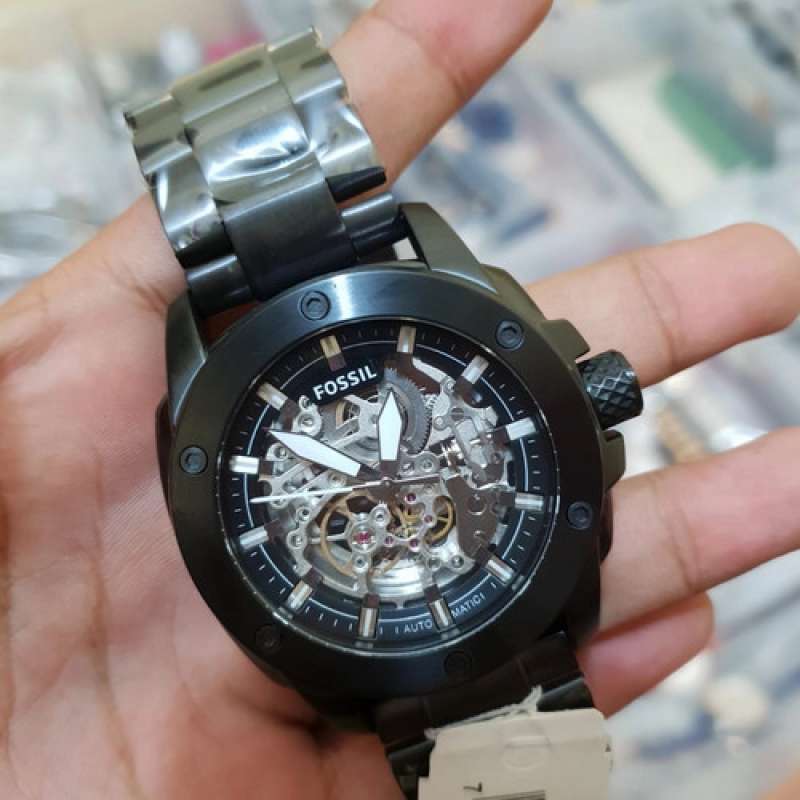 FOSSIL 自動巻き時計 ME3080 ブラック Amazon.co.jp: Fossil Men's Modern Machine ME3080 Black