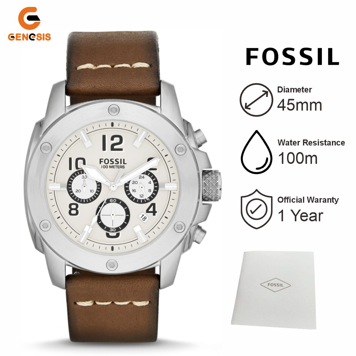 Promo Jam Tangan Pria Fossil Fs4929 Chronograph Leather Strap Diskon 72 Di Seller Toko Genesis Surabaya Official Store Genesis Global Technology Kota Surabaya Blibli