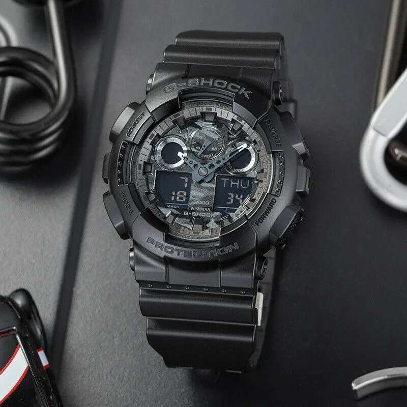 Casio G-Shock GA-100CF-1ADR Jam Tangan Pria Gshock GA100 GA-100CF-1A