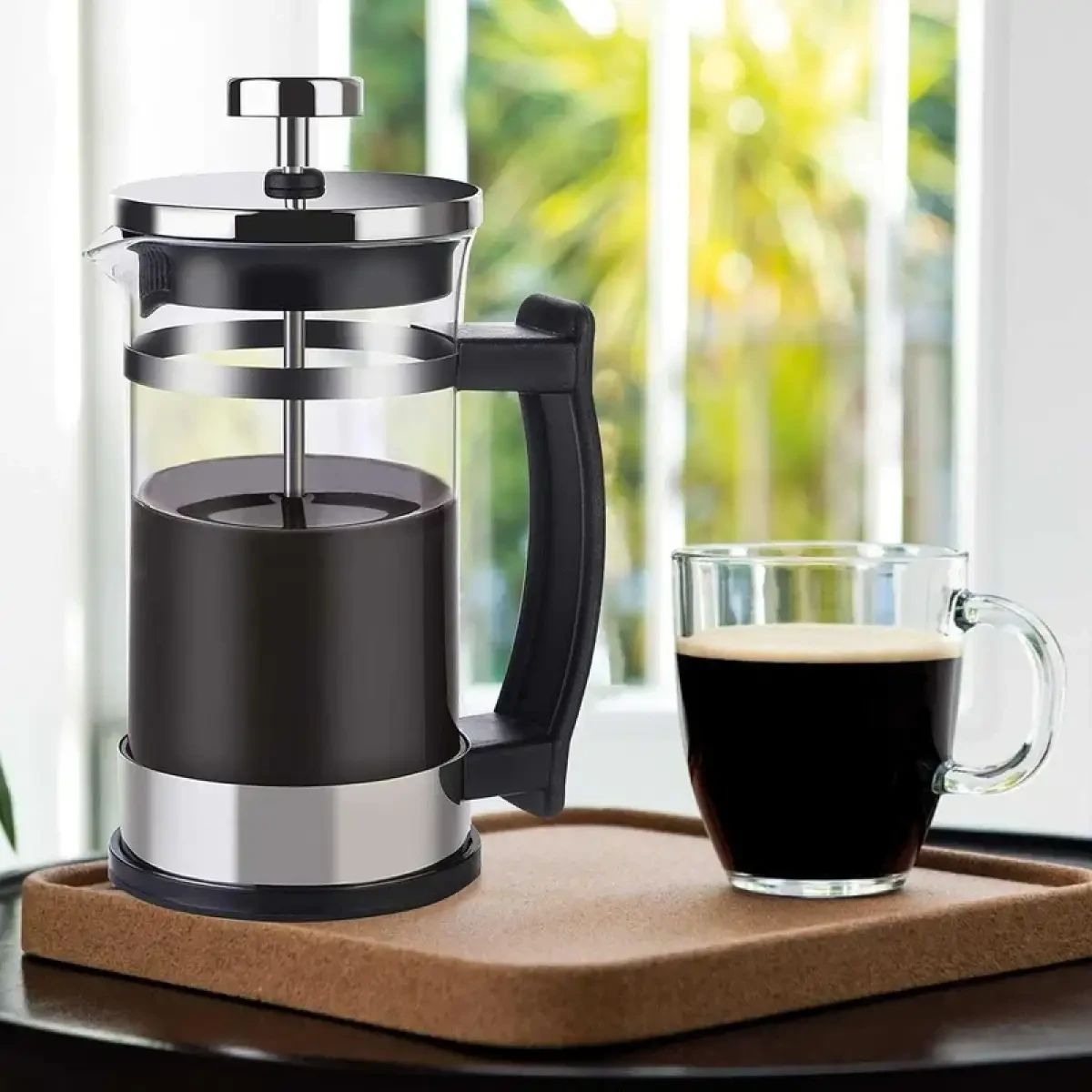 Press Pot Rang Promo One Two Cups French Press Coffee Maker Pot Plunger Borosilicate ...