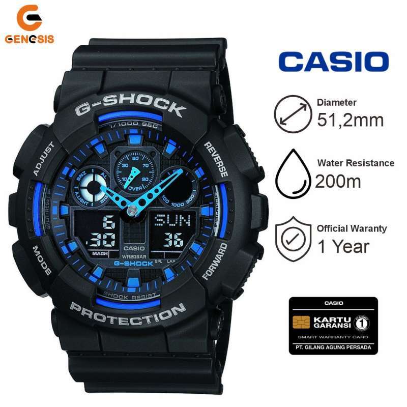 Shock Ga 100 Resin Strap Jual Jam Tangan Pria Casio G-Shock Ga-100
