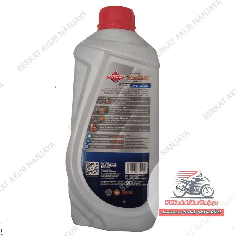 Jual Federal Racing 10w-40 Full Synthetic [1 L] Di Seller Berkat Akur ...