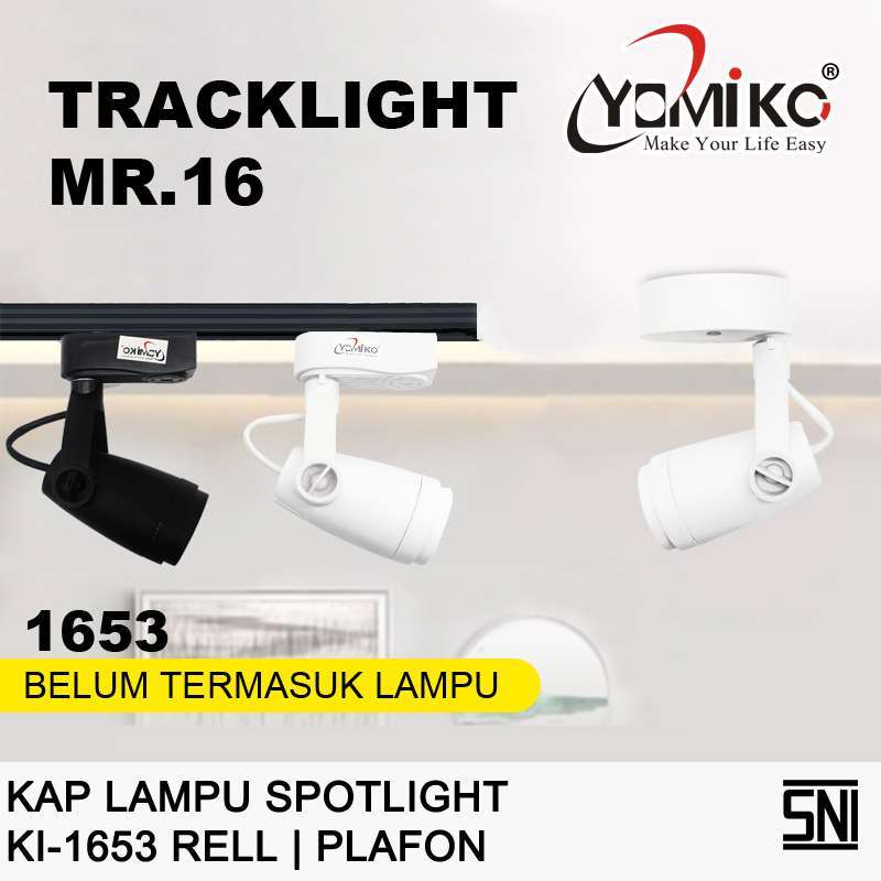 Kap Rell Track Promo Yomiko Kap Lampu Spotlight Bulat / Spotlight Led Rell Track ...