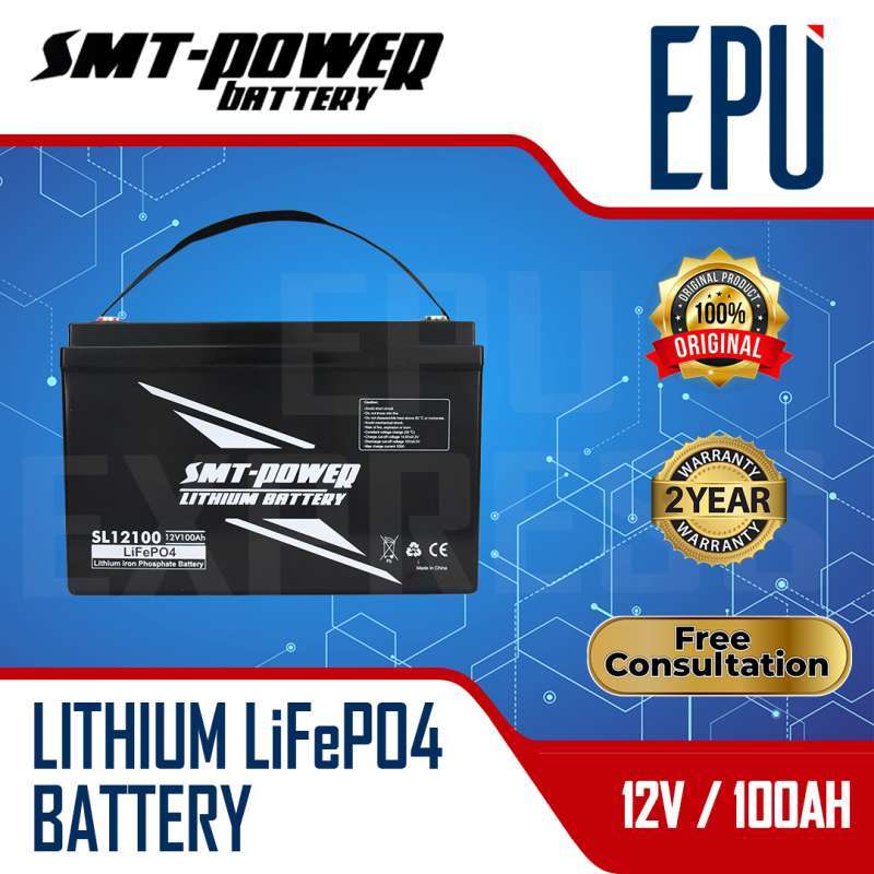 Promo Aki Lithium Smt Lifepo4 Battery 12v 100ah Baterai Lithium Aki