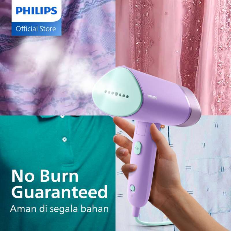 Philips Handheld Steamer STH3010/30 Ungu - Setrika Uap Optimal, Setrika Philips Uap, Strika Uap, Praktis, Portable, Dapat Dilipat