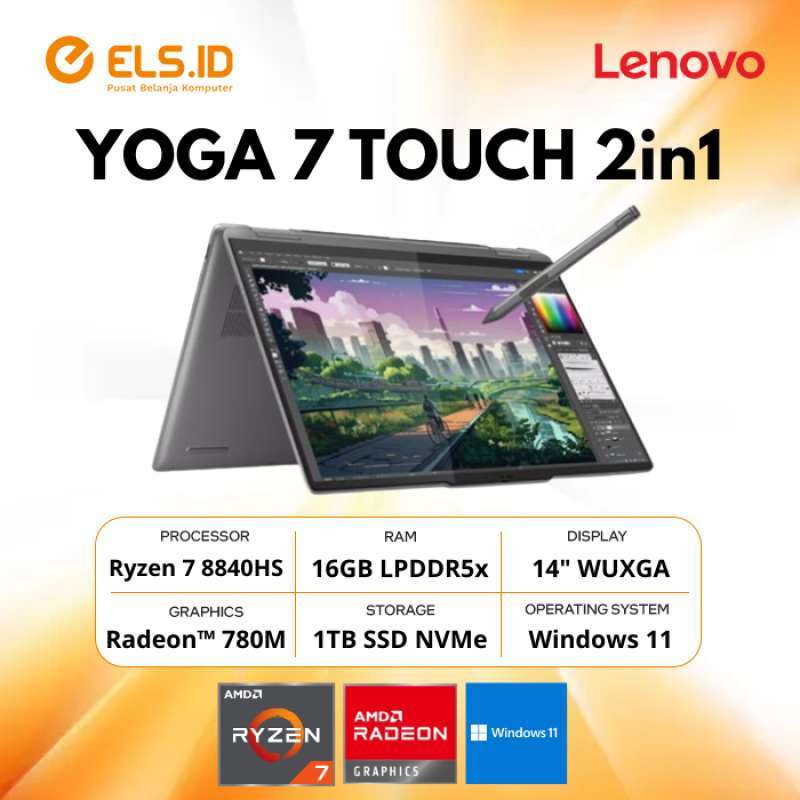 Jual Lenovo Yoga 714AHP9 Touch 2in1 Ryzen 78840HS 16GB SSD 1TB Radeon