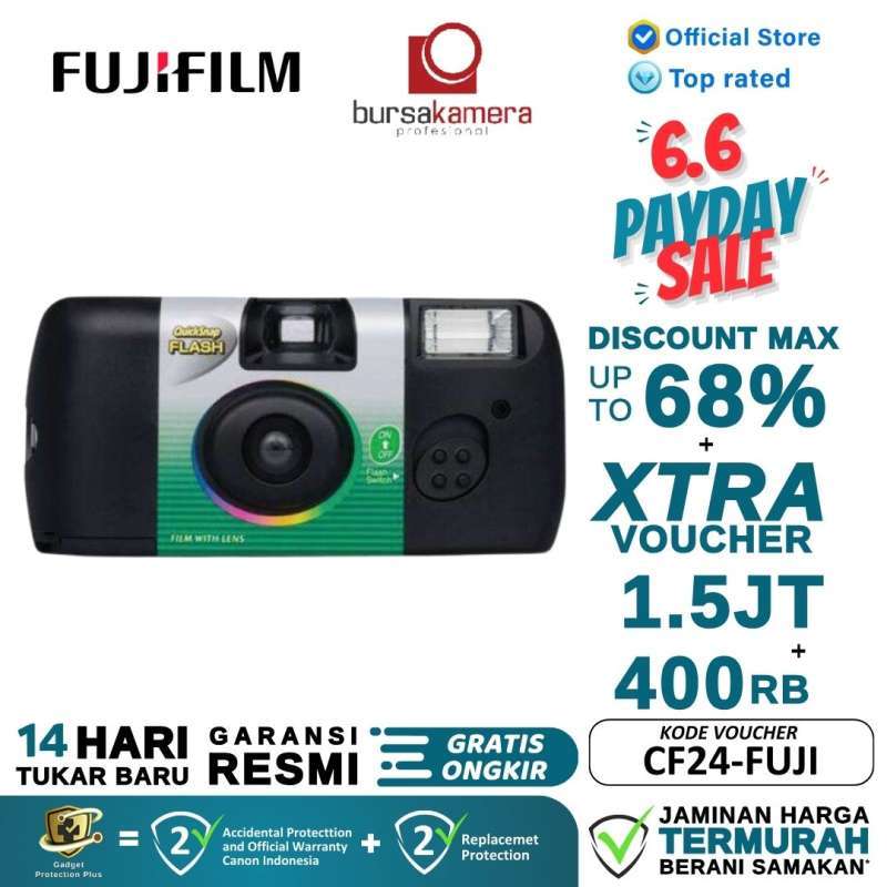 Fotocamera Usa E Getta Fujifilm Quicksnap - 2 Confezioni, 27 Pose, Con Flash, Pellicola 35mm