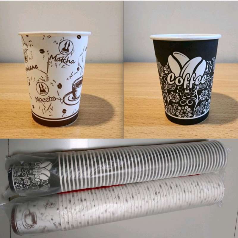 Jual Gelas Kertas Motif / Gambar Ukuran Aqua Gelas 8 Oz ( 50 Pcs ...