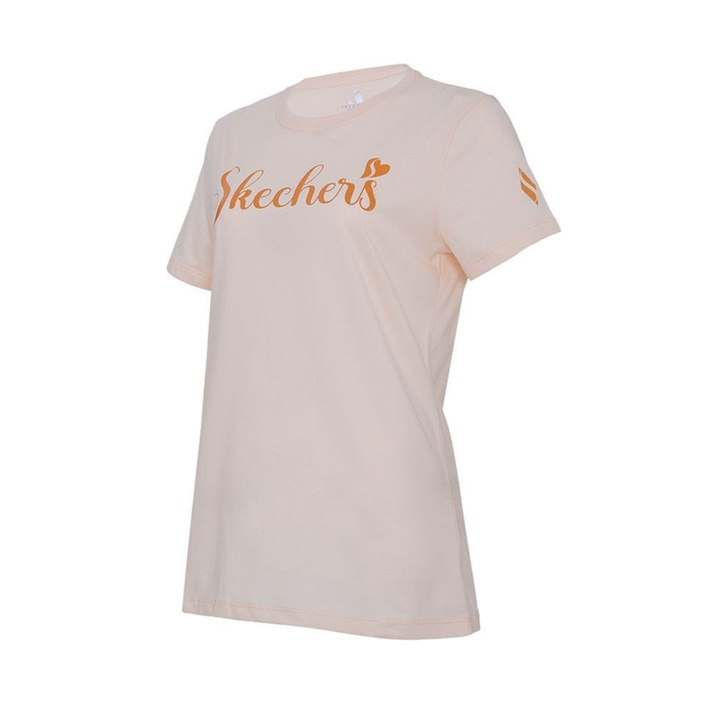 Skechers t shirt womens orange 2025