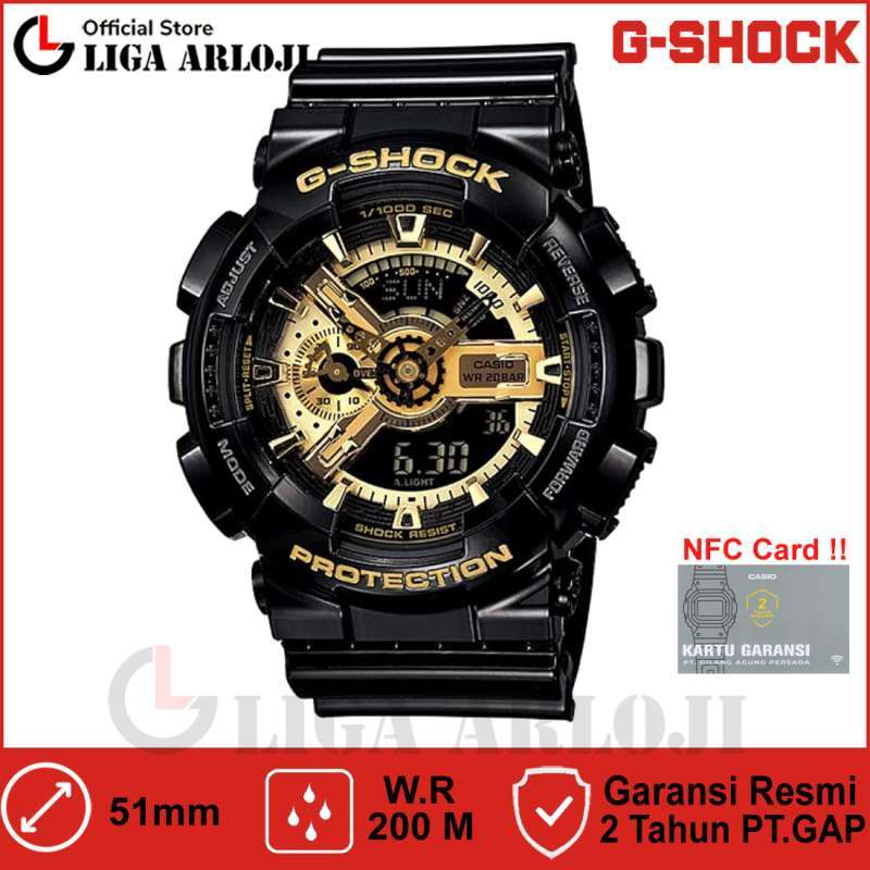 Gold Casio 5146 Set Time CASIO G-Shock GA-110GB-1A Jam Tangan Pria - Technical View