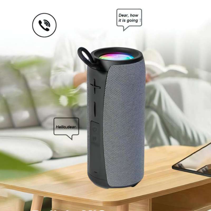 Promo Kisonli Speaker Bluetooth Q20 Waterproof Ipx4 With Led Light Bass ...