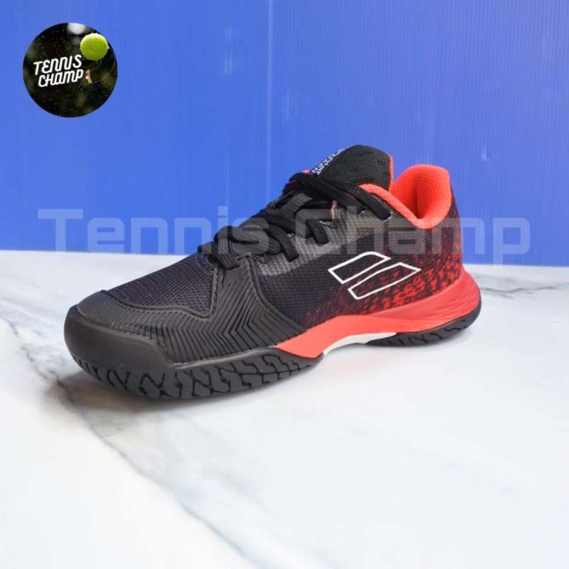 Sepatu Tenis Babolat Jet Junior Black Poppy Red/Tennis Shoes Babolat