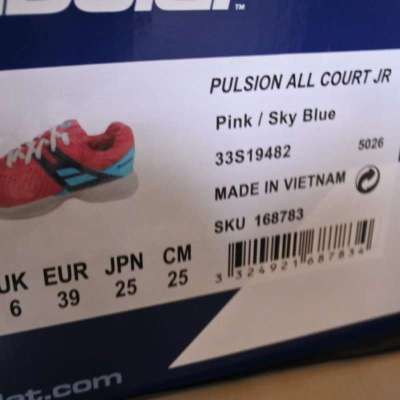 Sepatu Tenis Babolat Pulsion Junior Pink Sky Blue/ Tennis Shoess Ori