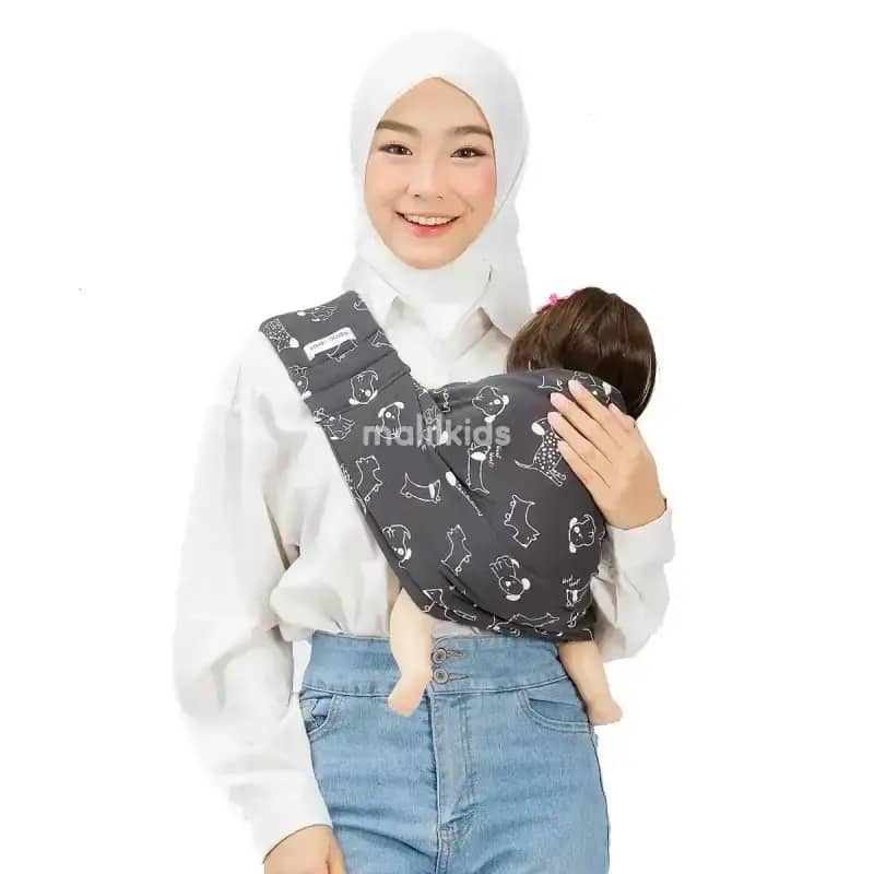 Jual Malilkids Gendongan Bayi Geos Sling Pouch Double Layer Cotton
