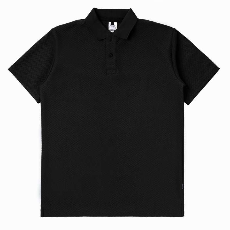 Otsky Polo Shirt Pria Zigzag Diamond Premium PLOSHRT DIAMOND BLK L