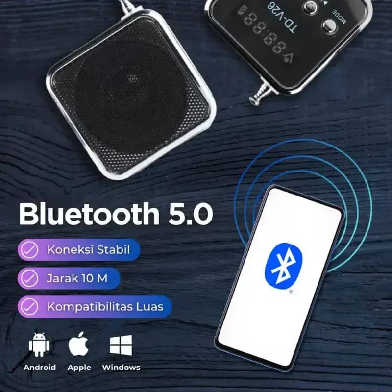 NBY Portable Speaker Bluetooth dengan Suara Kencang dan Bass Treble Memikat, Desain Stylish, Ukuran 5x5x5.2 cm. Ideal untuk Hiburan Seru Bersama Keluarga