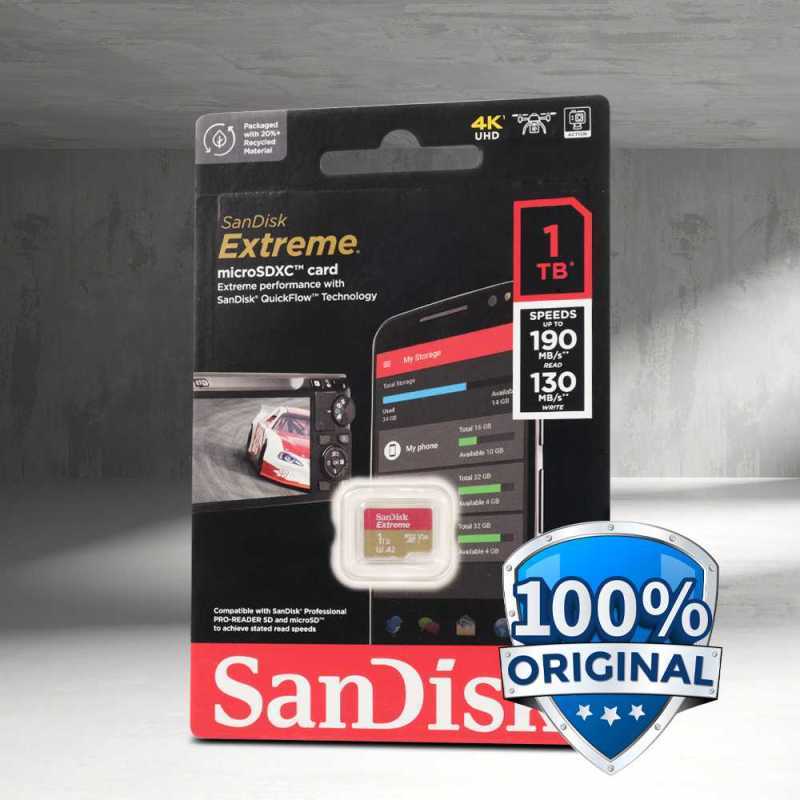 Extreme microSDXC V30 A2 U3 170MB/s 190MB/s Kartu Memori Mmc Microsd Sdcard  Stop Kontak Aki Sepeda IH 64GB SDSQXAH-064G