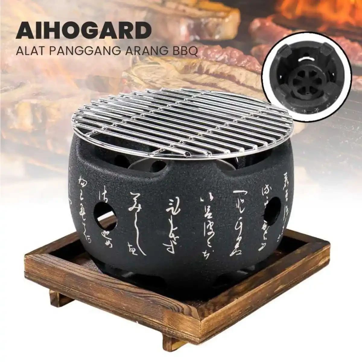 Jual Aihogard Alat Panggang Arang Portable Bbq Japanese Grill Stove ...